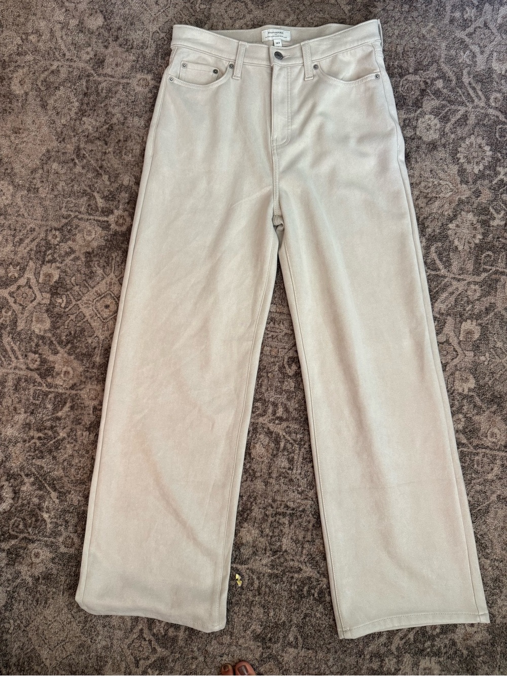 Banana Republic Men's Corduroy Wide-Leg Pants in Light Beige